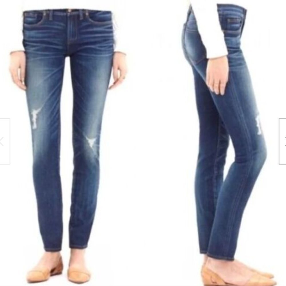 ☀️ MADEWELL Distressed Skinny Skinny Jeans Size 27 Denim Dark Wash Ripped